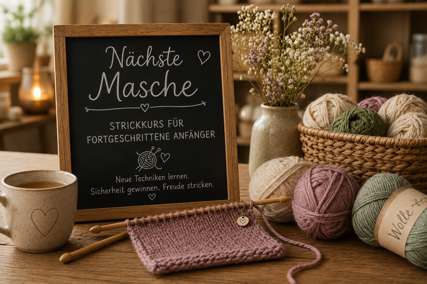 Nächste Masche – Strickkurs für fortgeschrittene Anfänger