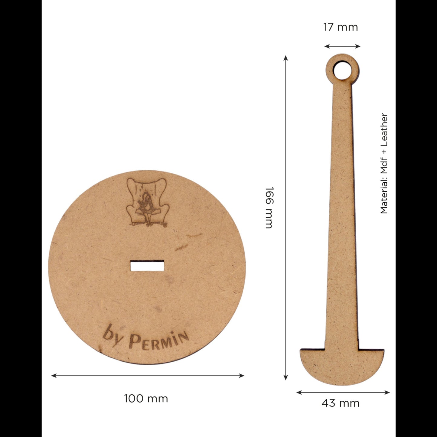 Garnhalter zum Mitnehmen inkl. Ledergriff by Permin
